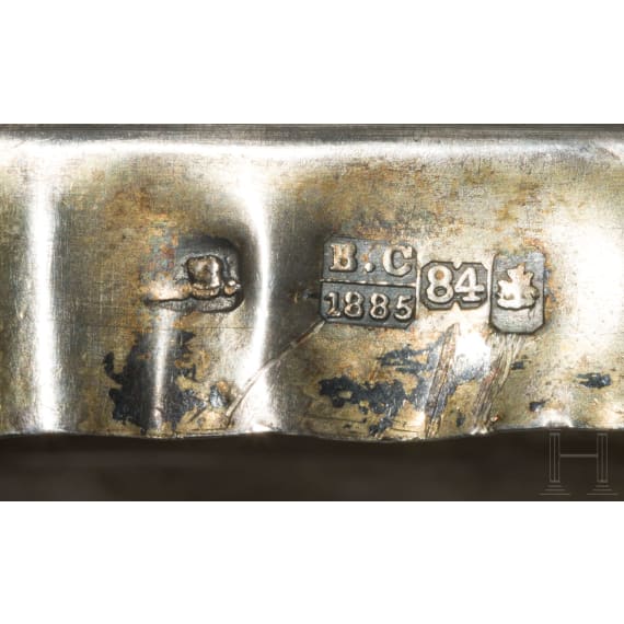 Ikone mit dem Mandylion mit Silberoklad, Russland, 19. Jhdt. (Ikone), Moskau, Iwan Sacharow, 1885 (Oklad)