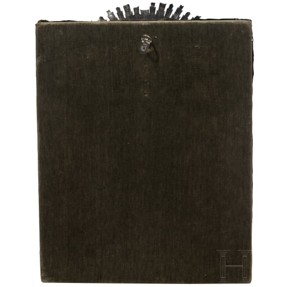 Ikone mit dem Heiligen Nikolaus von Myra mit Silberoklad, Russland, 2. H&auml;lfte 19. Jhdt. (Ikone), Moskau, Iwan Sacharow, 1867 (Oklad)