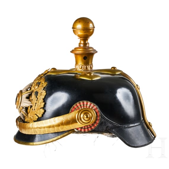 Helm f&uuml;r Offiziere der 26. Feldartillerie-Brigade Hessens, letztes Modell