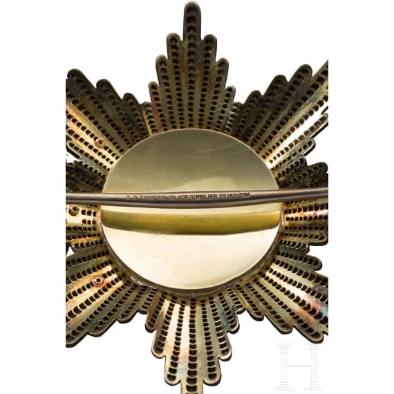 Wilhelm Freiherr von Leonrod - Gro&szlig;kreuzsatz mit Schwertern am Ring und Brillanten des bulgarischen St.-Alexander-Ordens, im Verleihungsetui, mit &Uuml;berkarton
