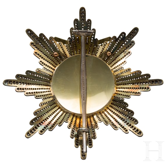 Wilhelm Freiherr von Leonrod - Gro&szlig;kreuzsatz mit Schwertern am Ring und Brillanten des bulgarischen St.-Alexander-Ordens, im Verleihungsetui, mit &Uuml;berkarton