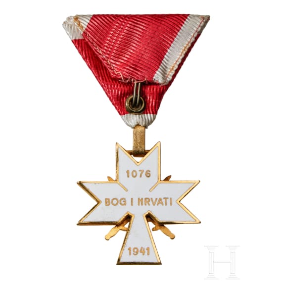 A Croatian Order of King Zvonimir 3rd Class with Swords