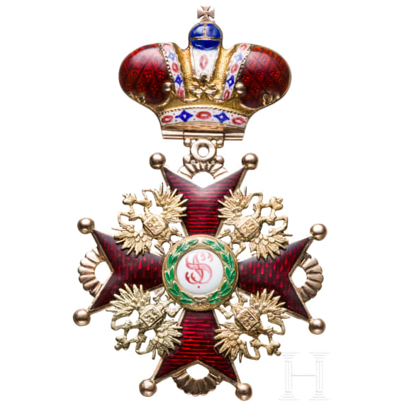 St.-Stanislaus-Orden - Kreuz 2. Klasse mit Krone, Russland, datiert 1866
