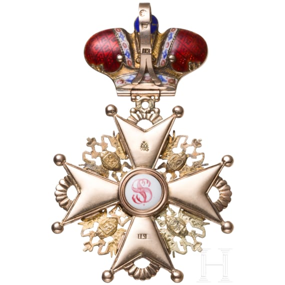 St.-Stanislaus-Orden - Kreuz 2. Klasse mit Krone, Russland, datiert 1866