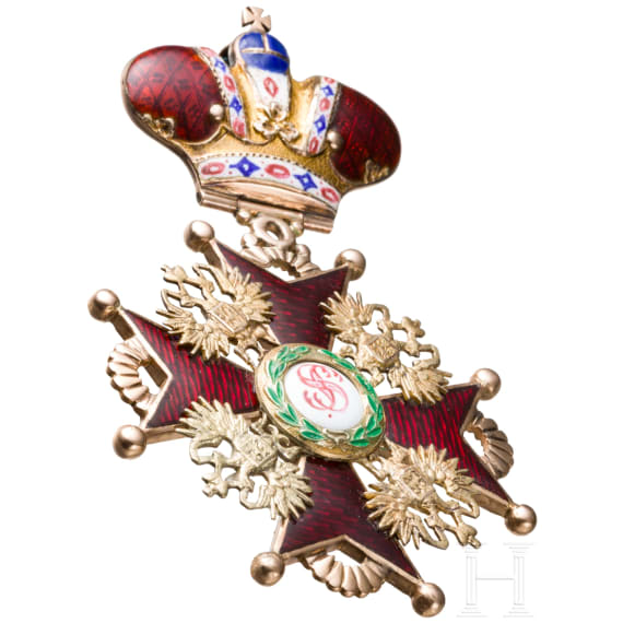 St.-Stanislaus-Orden - Kreuz 2. Klasse mit Krone, Russland, datiert 1866