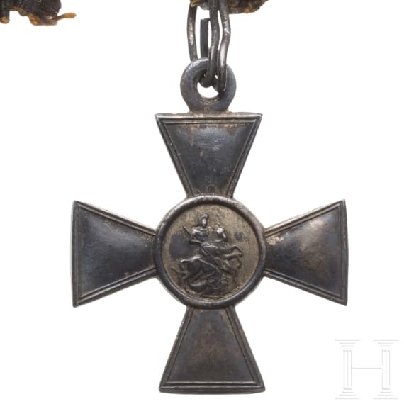 Zweiteilige Ordensschnalle mit St.-Georgs-Kreuzen