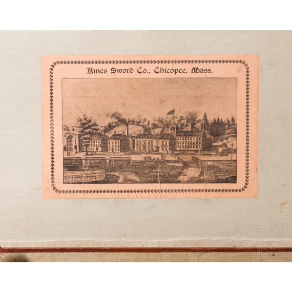 Koffer mit St&uuml;cken der Freimaurertracht, Ames Sword Company, Chicopee/Massachusetts, um 1900