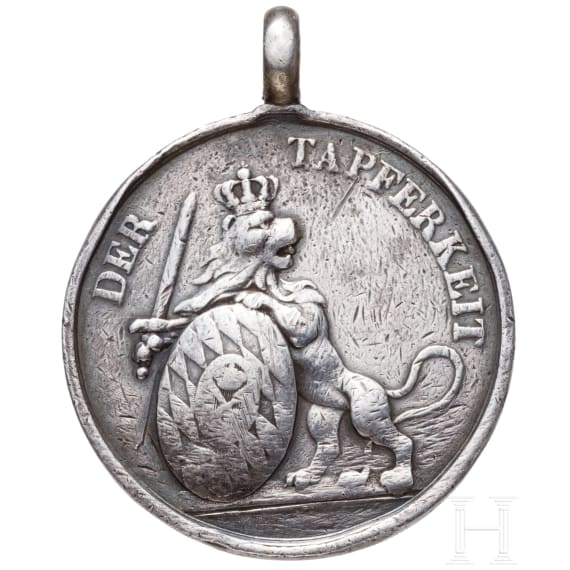 Bayerische Silberne Milit&auml;r-Verdienst-Medaille oder "Tapferkeitsmedaille"