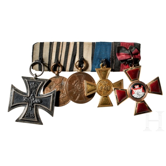 Friedrich von Frankenberg und Proschlitz - zwei Ordensschnallen, Napoleonischer bzw. Dt.-Frz. Krieg