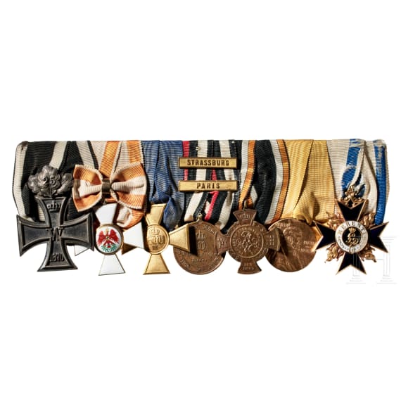 Brevet Major General Theodor August Adolf Krause - a medal bar, Franco Prussian Era