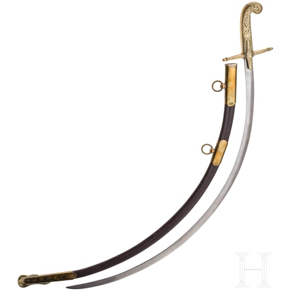 S&auml;bel &agrave; la Mameluke, D&auml;nemark, datiert 1848