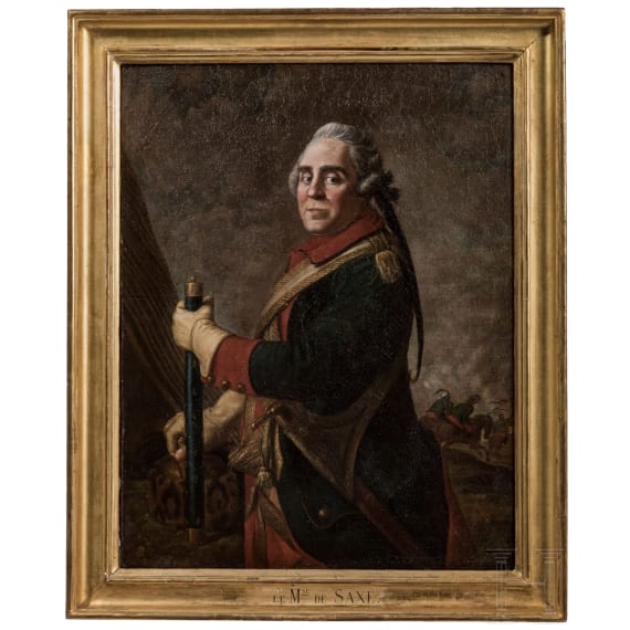 Marschall Moritz von Sachsen (1696 - 1750) - Portraitgem&auml;lde, 2. H&auml;lfte 18. Jhdt.