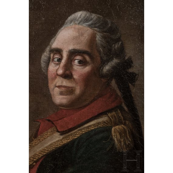 Marschall Moritz von Sachsen (1696 - 1750) - Portraitgem&auml;lde, 2. H&auml;lfte 18. Jhdt.