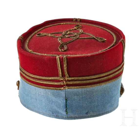 Two Kepi Caps for a French Cuirassier Officer and a French Officer of St. Cyr Cavalry School