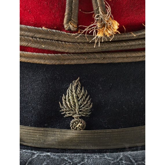 Two Kepi Caps for a French Cuirassier Officer and a French Officer of St. Cyr Cavalry School