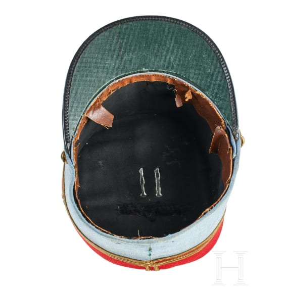 Two Kepi Caps for a French Cuirassier Officer and a French Officer of St. Cyr Cavalry School
