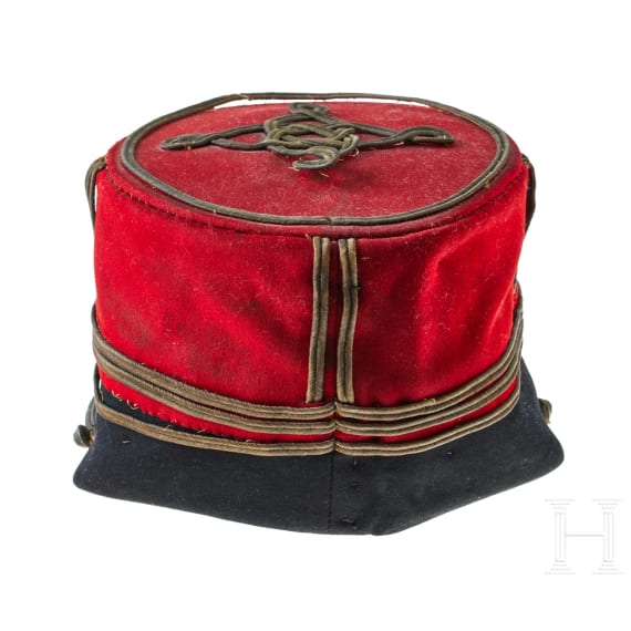 Two Kepi Caps for a French Cuirassier Officer and a French Officer of St. Cyr Cavalry School
