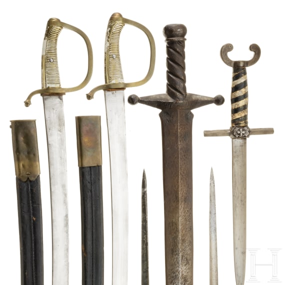 Kleine Sammlung Blankwaffen, 19./20. Jhdt.