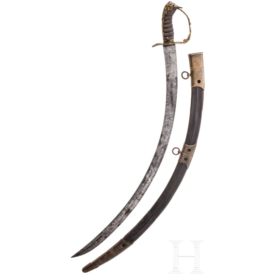 L&ouml;wenkopfs&auml;bel M 1803 f&uuml;r hohe Offiziere von Reddell, London, 1. Viertel 19. Jhdt.