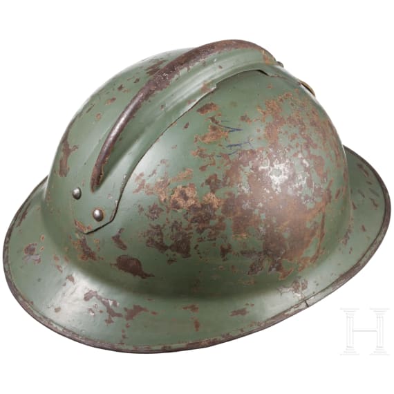 Zwei Stahlhelme, Typ Adrian, f&uuml;r Eisenbahnpioniere, 1. H&auml;lfte 20. Jhdt.
