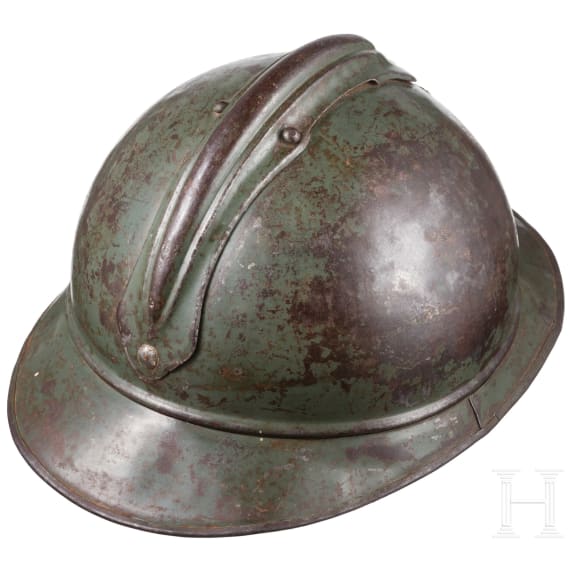 Zwei Stahlhelme, Typ Adrian, f&uuml;r Eisenbahnpioniere, 1. H&auml;lfte 20. Jhdt.