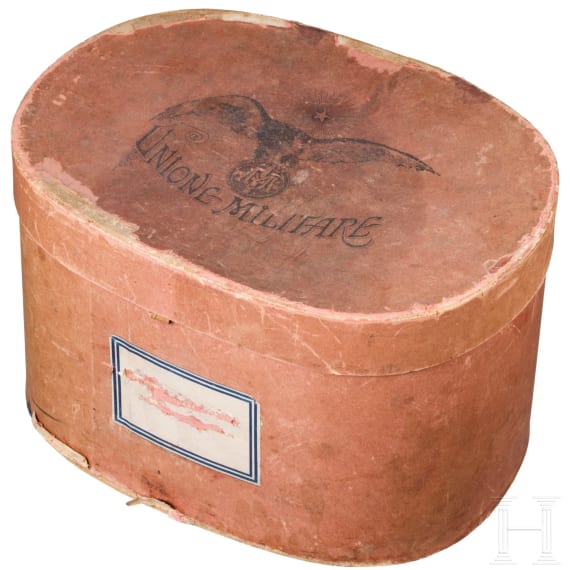 Feldgraues K&auml;ppi eines Generalmajors mit Hutschachtel, ab 1915