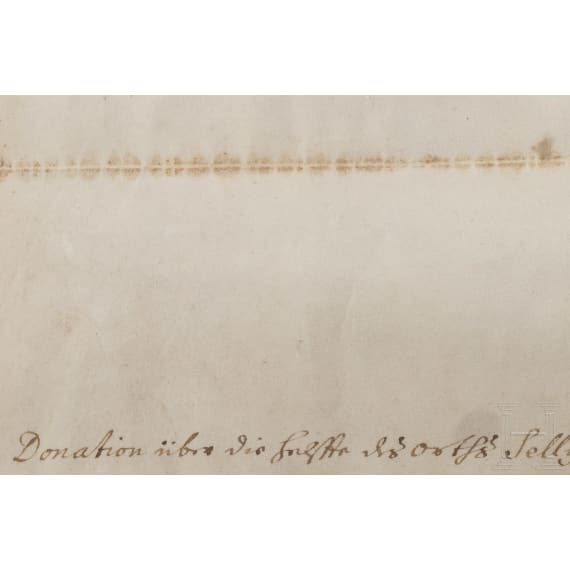 Kaiserin Maria Theresia - Schenkungsurkunde f&uuml;r die Br&uuml;der Paul und Johann Tiszta, datiert 1751