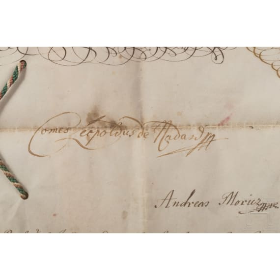 Kaiserin Maria Theresia - Schenkungsurkunde f&uuml;r die Br&uuml;der Paul und Johann Tiszta, datiert 1751