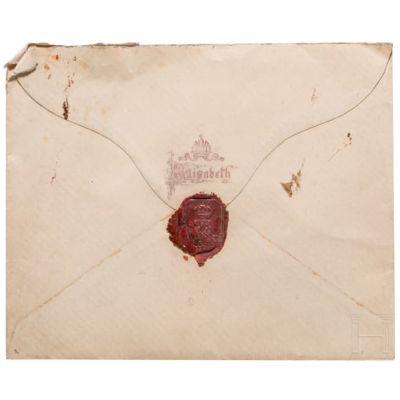 Kaiserin Elisabeth von &Ouml;sterreich - silbervergoldetes und mit Halbedelsteinen verziertes Petschaft, um 1860