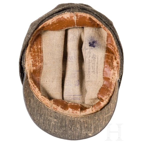 Feldgraue Feldkappe f&uuml;r Mannschaften der k.u.k. Infanterie, um 1916