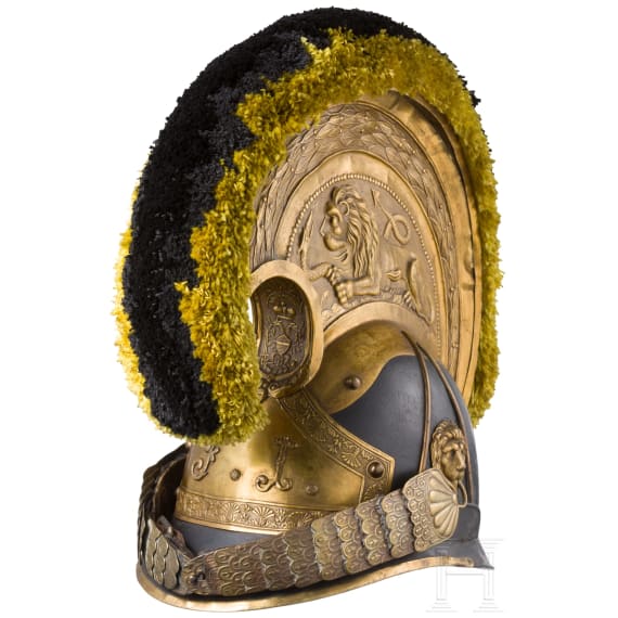 Helm M 1836 und K&uuml;rass f&uuml;r Offiziere der K&uuml;rassiere in besonderer Ausf&uuml;hrung