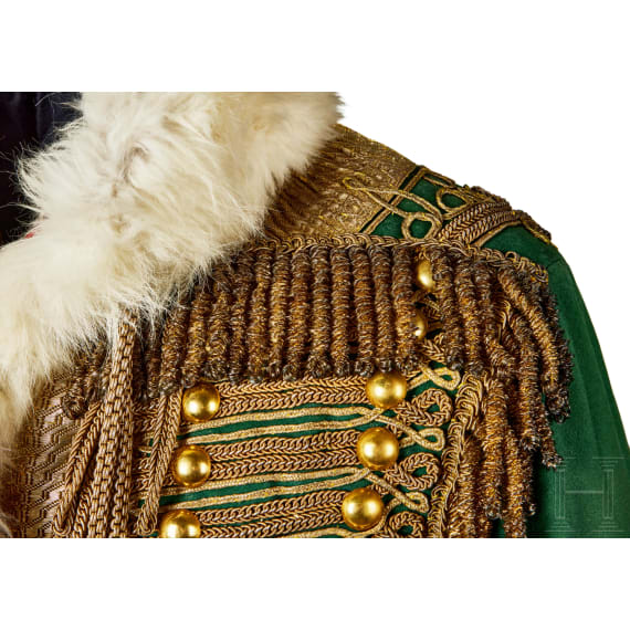 An Austro-Hungarian pelisse for senior officers of 9th Hussar Regiment, circa 1850
