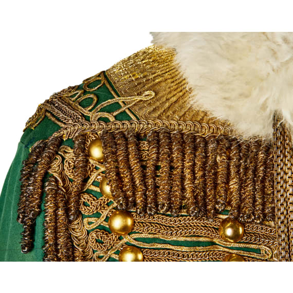 An Austro-Hungarian pelisse for senior officers of 9th Hussar Regiment, circa 1850