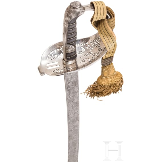 Bedeutender Ehrengeschenk-S&auml;bel des k.u.k. Dragonerregimentes "Herzog von Lothringen" Nr. 7, um 1910