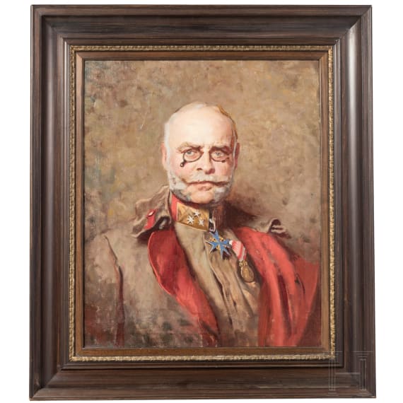 Portr&auml;t des Pour-le-M&eacute;rite-Tr&auml;gers und k.u.k. Generals Alfred Krau&szlig;, datiert 1918