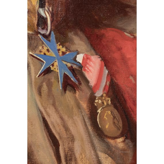 Portr&auml;t des Pour-le-M&eacute;rite-Tr&auml;gers und k.u.k. Generals Alfred Krau&szlig;, datiert 1918