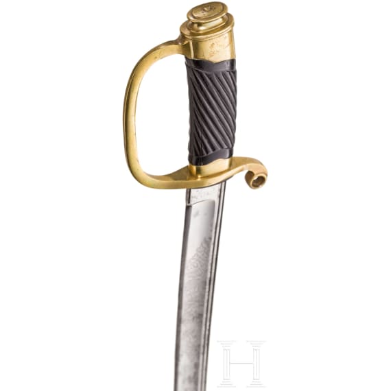 Schaschka M 1881 f&uuml;r Offiziere der russischen Dragoner mit Monogramm des Besitzers