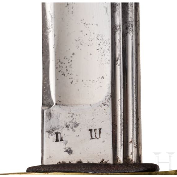 Schaschka M 1881 f&uuml;r Offiziere der russischen Dragoner mit Monogramm des Besitzers