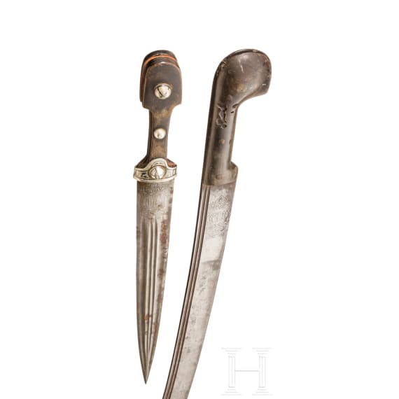 Schaschka M 1904 und Kinzal f&uuml;r Kubankosaken, Russland, datiert 1910 bzw. 1908
