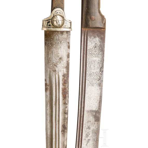 Schaschka M 1904 und Kinzal f&uuml;r Kubankosaken, Russland, datiert 1910 bzw. 1908