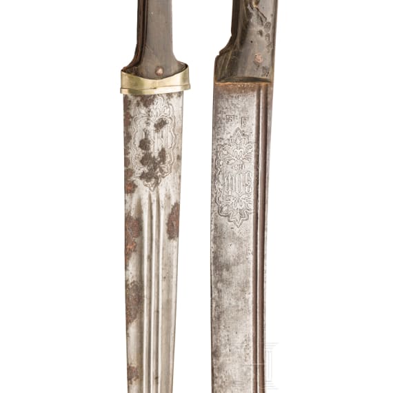Schaschka M 1904 und Kinzal f&uuml;r Kubankosaken, Russland, datiert 1910 bzw. 1908
