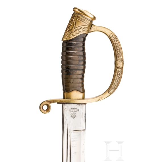 Schaschka M 1909 f&uuml;r Offiziere der russischen Dragoner mit massivem Goldkreuz