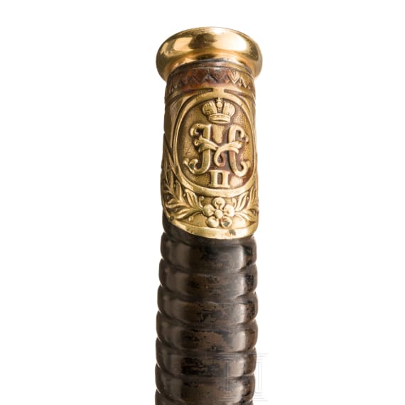 Schaschka M 1909 f&uuml;r Offiziere der russischen Dragoner mit massivem Goldkreuz