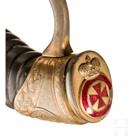 Schaschka M 1909 f&uuml;r Offiziere der russischen Dragoner mit aufgelegtem St.-Anna-Orden, verliehen f&uuml;r Tapferkeit