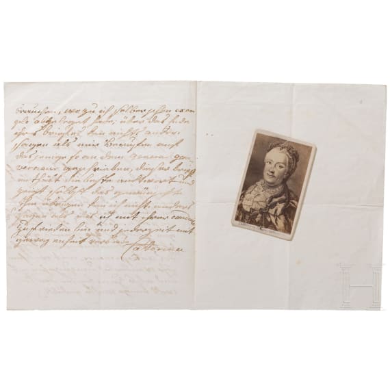 Zarin Ekaterina II. (1729 - 1796) - eigenh&auml;ndiger Brief an ihren Generalquartiermeister Graf von Elmpt