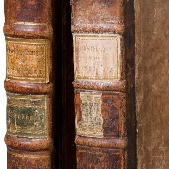 Christian Friedrich Schwan (1733 - 1815), "Abbildungen der vorz&uuml;glichsten Geistlichen-Orden in ihren gew&ouml;hnlichsten Ordenskleidungen", nahezu komplette zweib&auml;ndige Ausgabe, Mannheim, 1791
