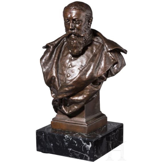Friedrich I. Gro&szlig;herzog von Baden - B&uuml;ste, H. Gladenbeck, datiert 1895