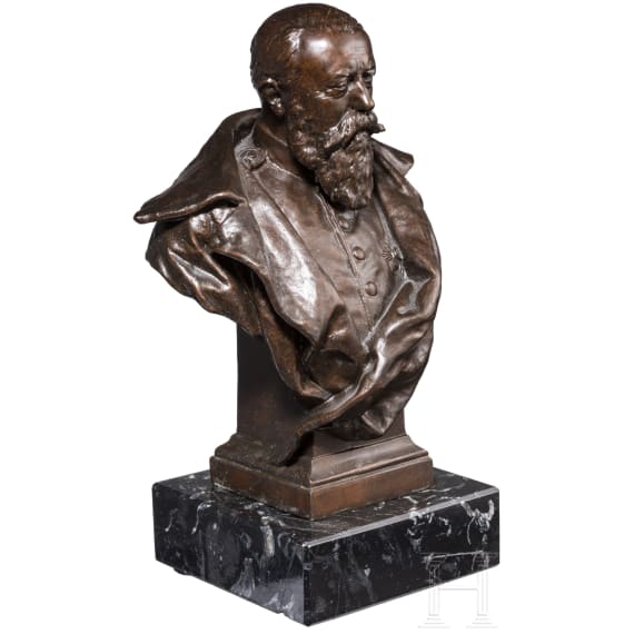 Friedrich I. Gro&szlig;herzog von Baden - B&uuml;ste, H. Gladenbeck, datiert 1895