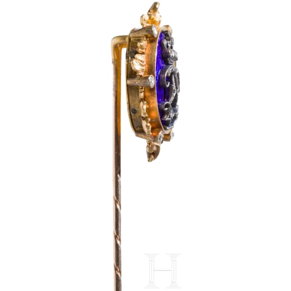 K&ouml;nig Ludwig II. - diamantbesetzte goldene Geschenknadel