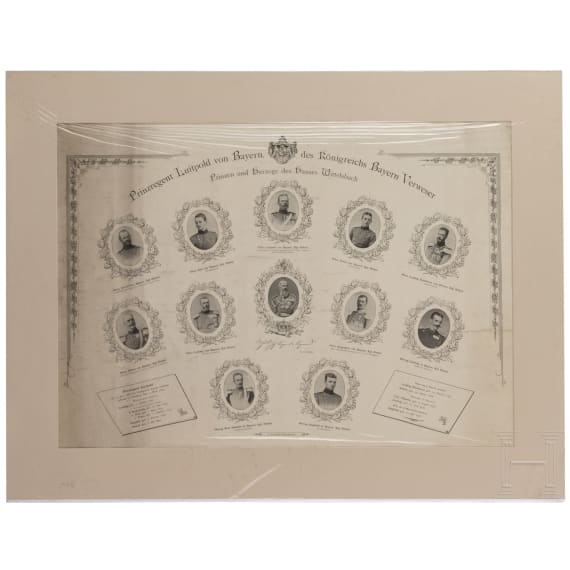 Prinz und Prinzessin Alfons von Bayern - neun Ehrenurkunden oder -diplome aus den Jahren 1898 - 1932 sowie vier weitere Ehrengaben